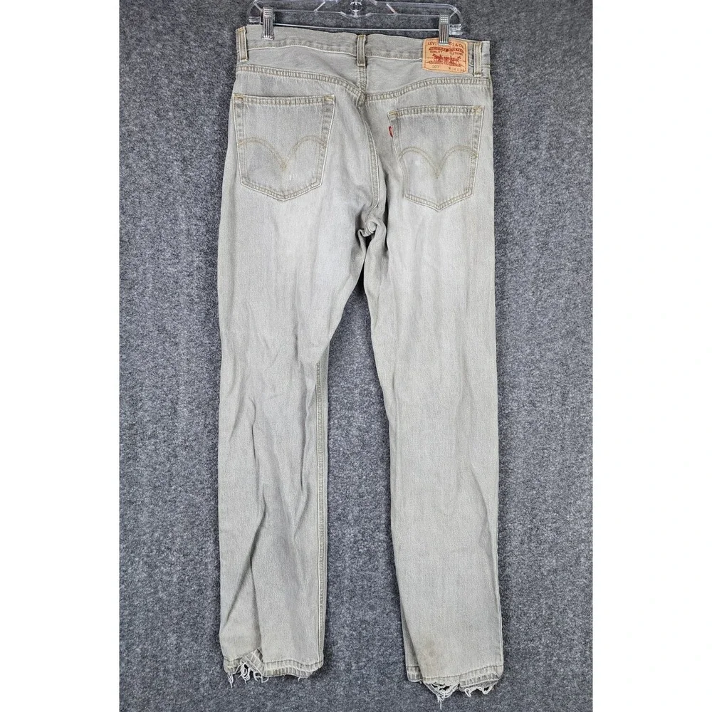 Levi's Jeans Mens 34x34 505 Regular Fit Gray Straight Leg Denim 2006 Vintage